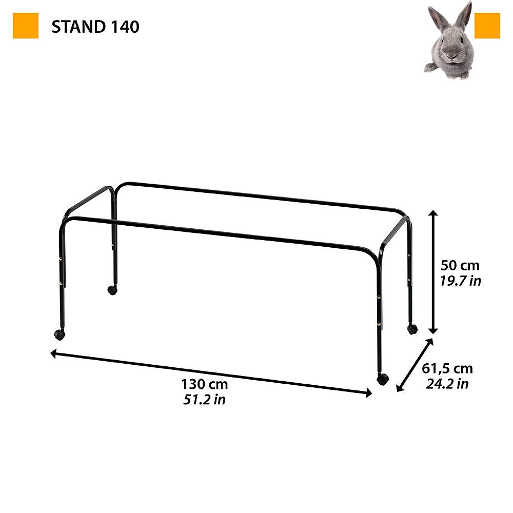 Ferplast - Supports pour cages à rongeurs Ferplast STAND 140 déplacement facile avec roulettes - Image 2
