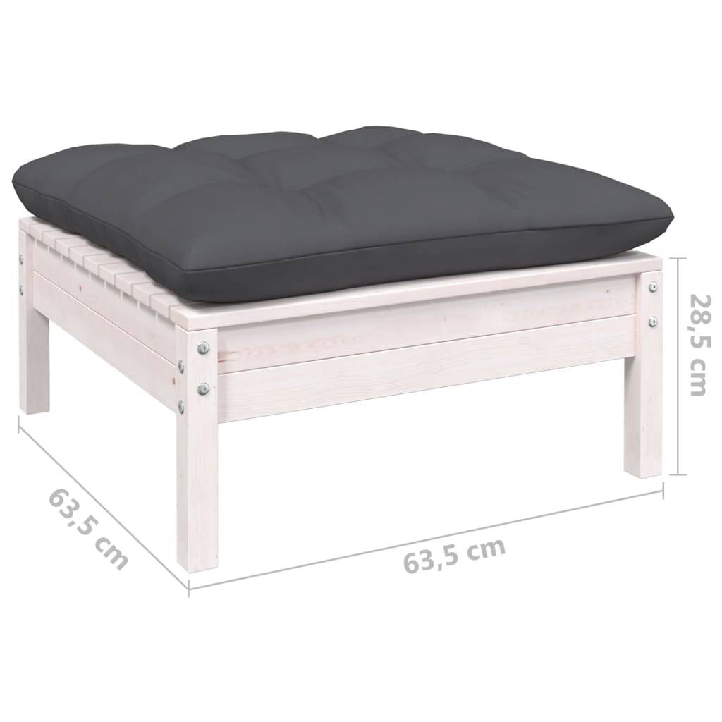 Prolenta Premium - Salon complet 4 places bois de pin et tissu (100 % polyester) blanc 63,5 x 63,5 x 62,5 cm - Prolen - Image 9