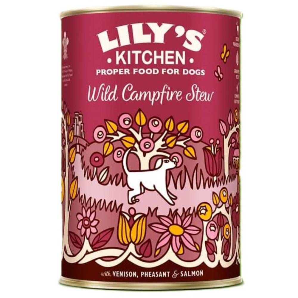 Pâtée pour chien au gibier. 400G Wild Campire Stew LILY'S KITCHEN