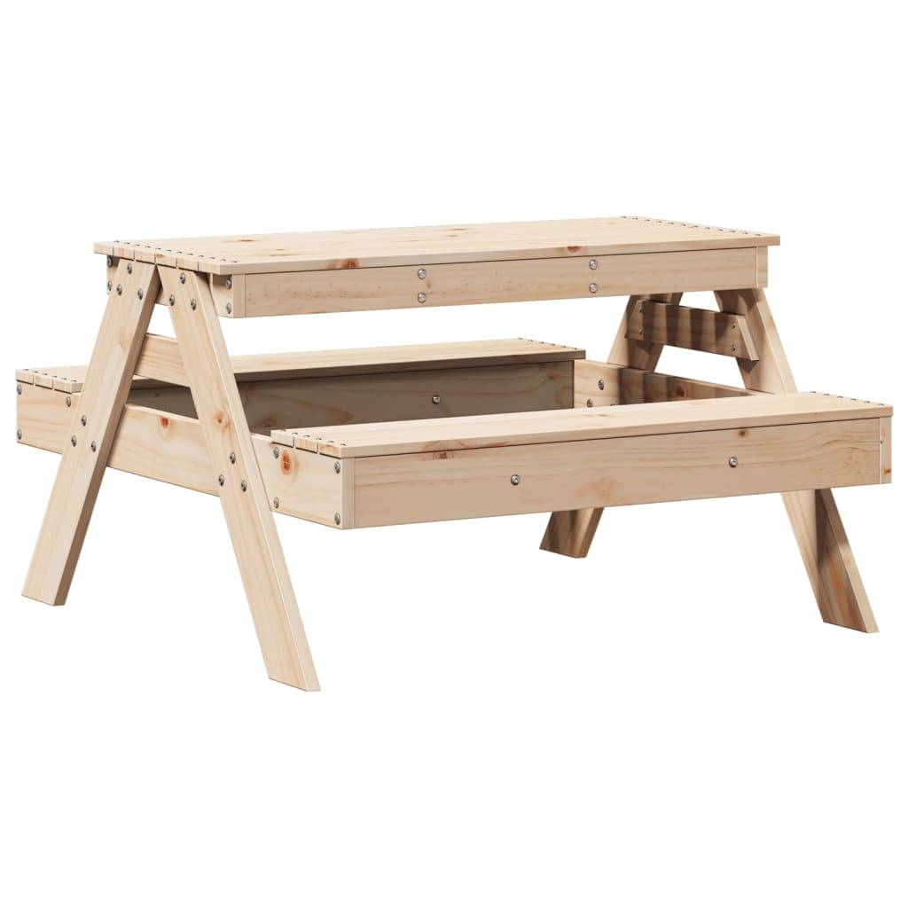 PANGIVO - Table de pique-nique pour enfants bois massif de pin 88 x 97 x 52 cm - PANGIVO - Image 6