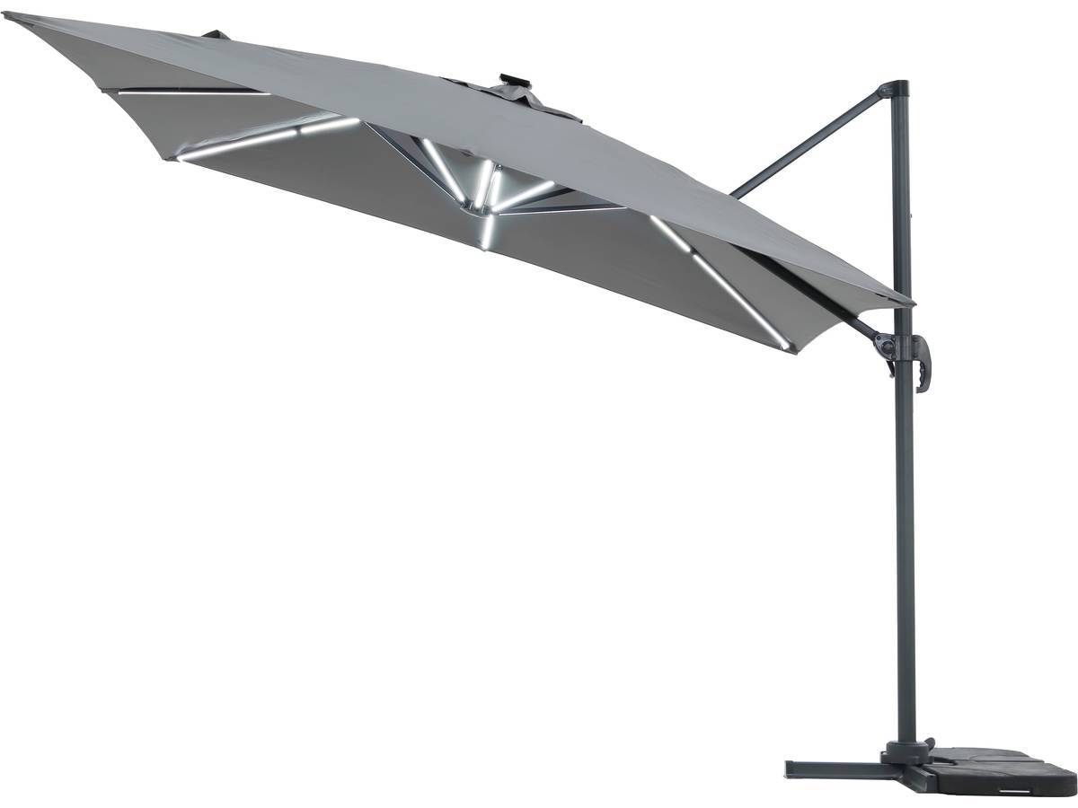 Habitat Et Jardin - Parasol Jardin Déporté Avec Led "sun 4 Luxe" - 3 X 4 M - Gris -habitat Et Jardin - Image 1