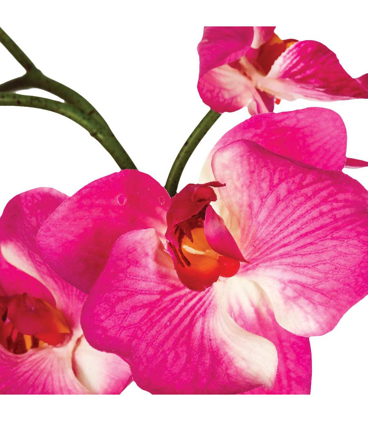 Composition florale d'Orchidées artificielles Vase en Céramique H 40 cm - Image 2
