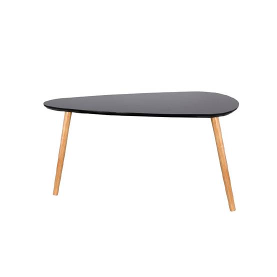 The Home Deco Factory - Lot de 2 Tables Gigognes "Forme Galet" 80cm Noir - Image 3