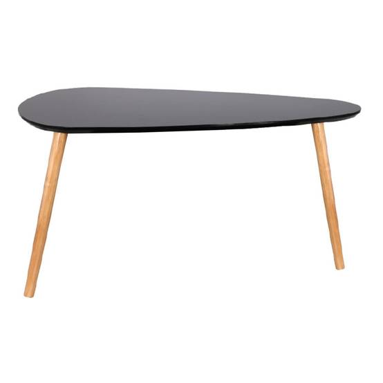 The Home Deco Factory - Lot de 2 Tables Gigognes "Forme Galet" 80cm Noir - Image 2