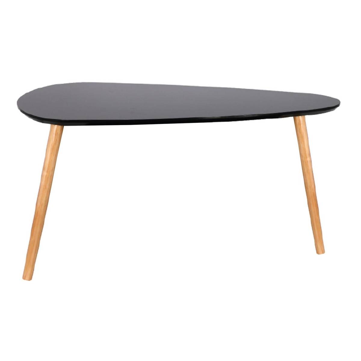 The Home Deco Factory - Lot de 2 Tables Gigognes "Forme Galet" 80cm Noir - Image 2