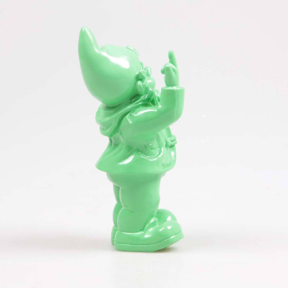 Stoobz - Nain de jardin en résine doigt d'honneur 7 x 8 x 20 cm Vert - Image 4