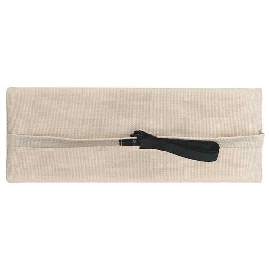 Appui-tête Ergonomique Textilène pour Chaise Inclinable de Jardin Terrasse Crème 40x15cm – ComfortXL Outdoor Living - Image 3