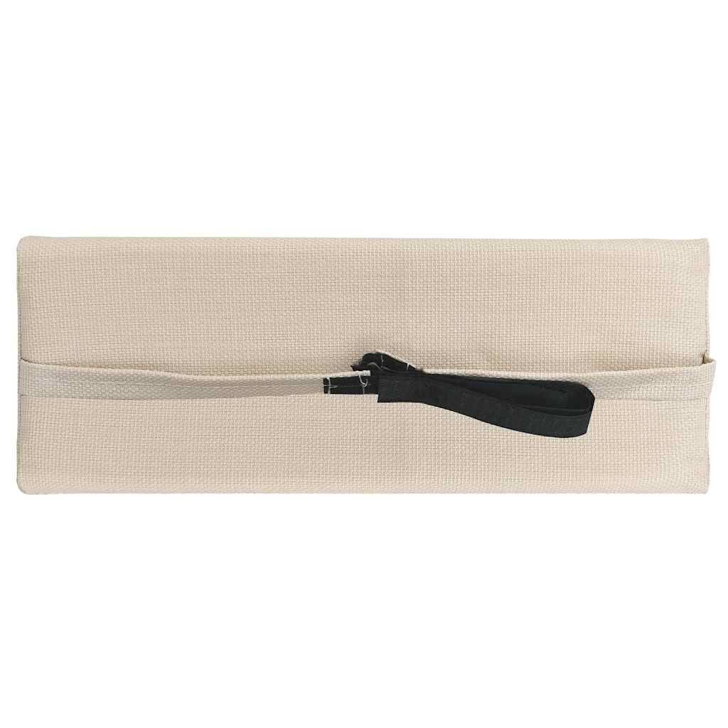 Appui-tête Ergonomique Textilène pour Chaise Inclinable de Jardin Terrasse Crème 40x15cm – ComfortXL Outdoor Living - Image 3