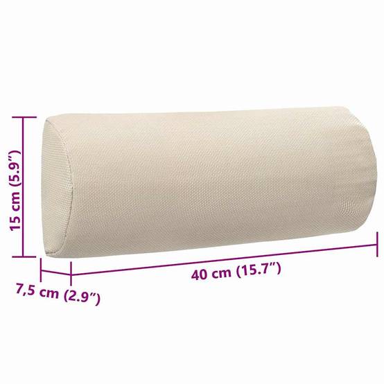 Appui-tête Ergonomique Textilène pour Chaise Inclinable de Jardin Terrasse Crème 40x15cm – ComfortXL Outdoor Living - Image 9