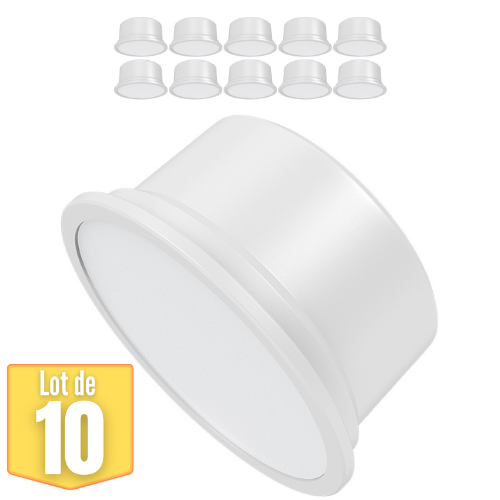 Lot de 10 modules LED 5W, GU10, MR16, 4000K, 430lm, 110°, pour spots encastrables - Image 1