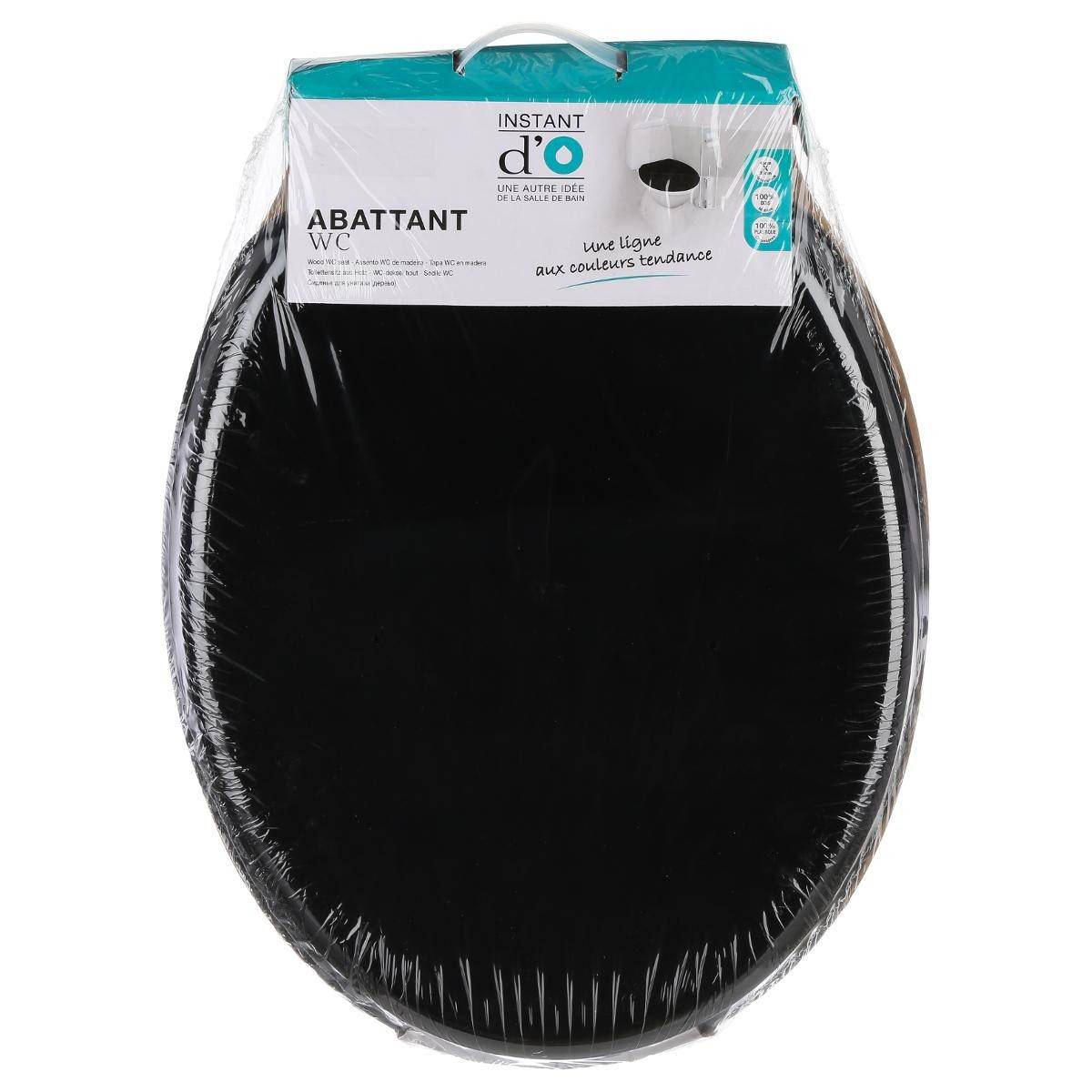 Abattant WC en Bois "Bathroom" 45cm Noir - Image 4