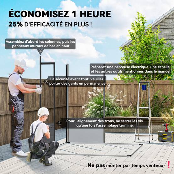 Outsunny - Abri de jardin avec fenêtres, 2 évents et double porte verrouillable - polypropylène - 190 x 191 x 215 cm - gris - Outsunny - Image 8