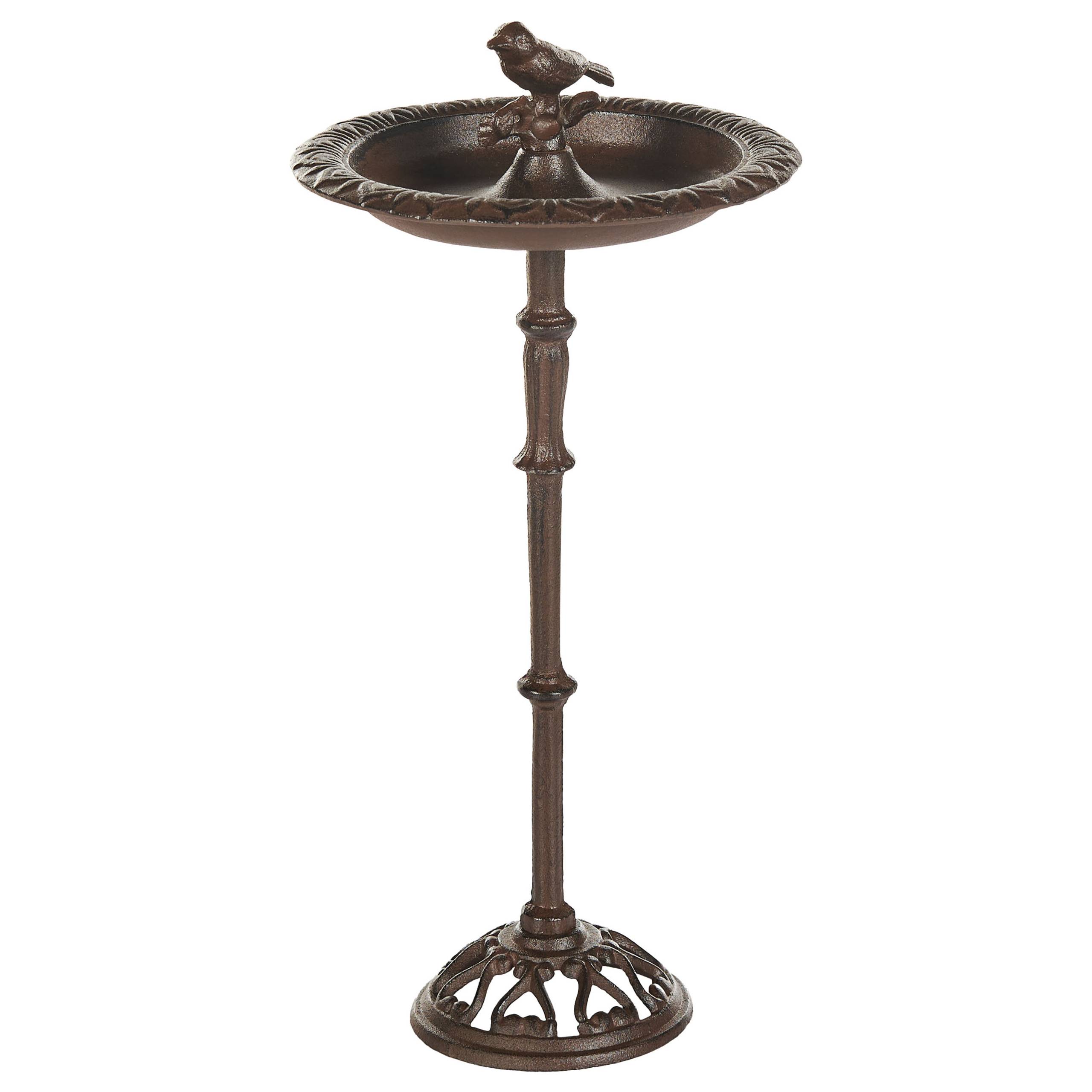 Beliani - Bassin à oiseaux Métal Marron SWALLOW - 24x24x50- Beliani - Image 4