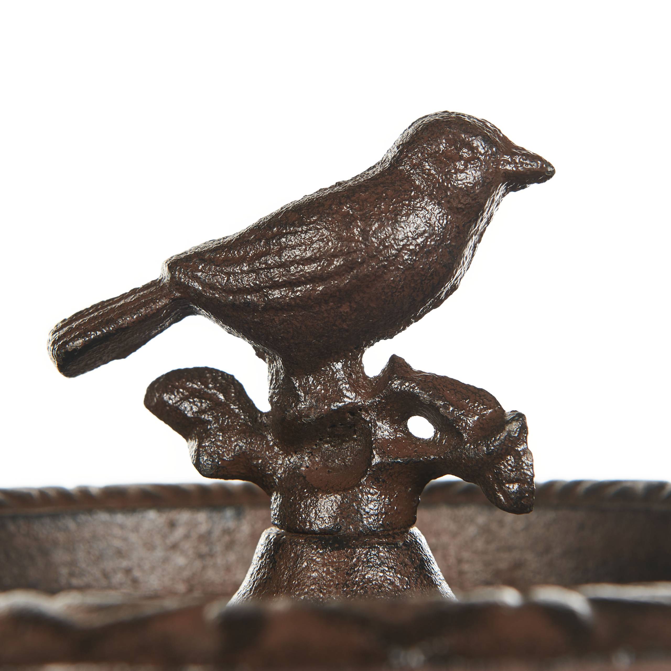 Beliani - Bassin à oiseaux Métal Marron SWALLOW - 24x24x50- Beliani - Image 6