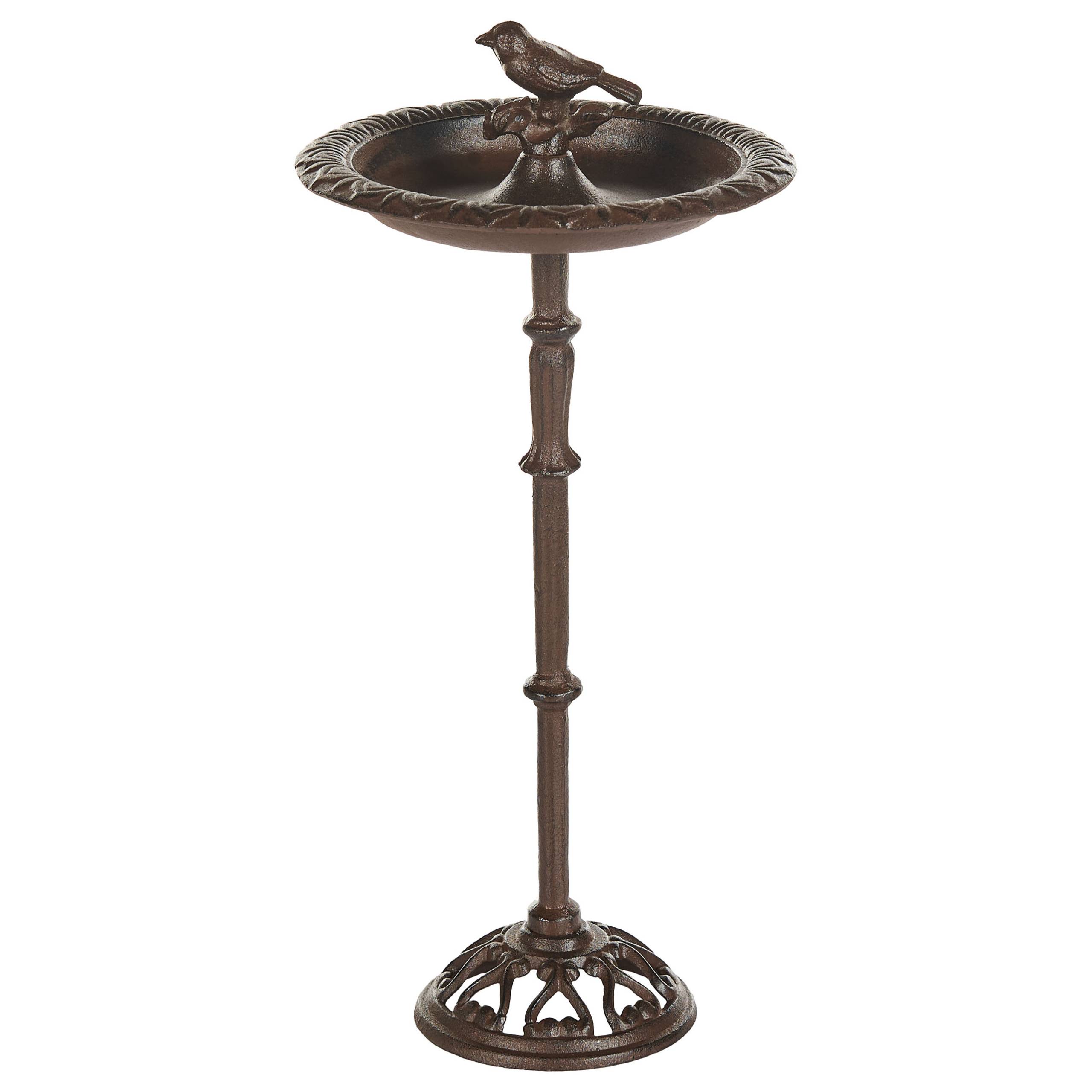 Beliani - Bassin à oiseaux Métal Marron SWALLOW - 24x24x50- Beliani - Image 2