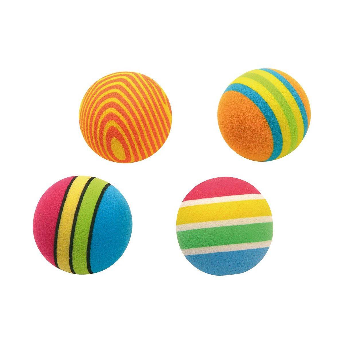 Lot de 4 Balles pour Chien "Eva" 3cm Multicolore - Image 1