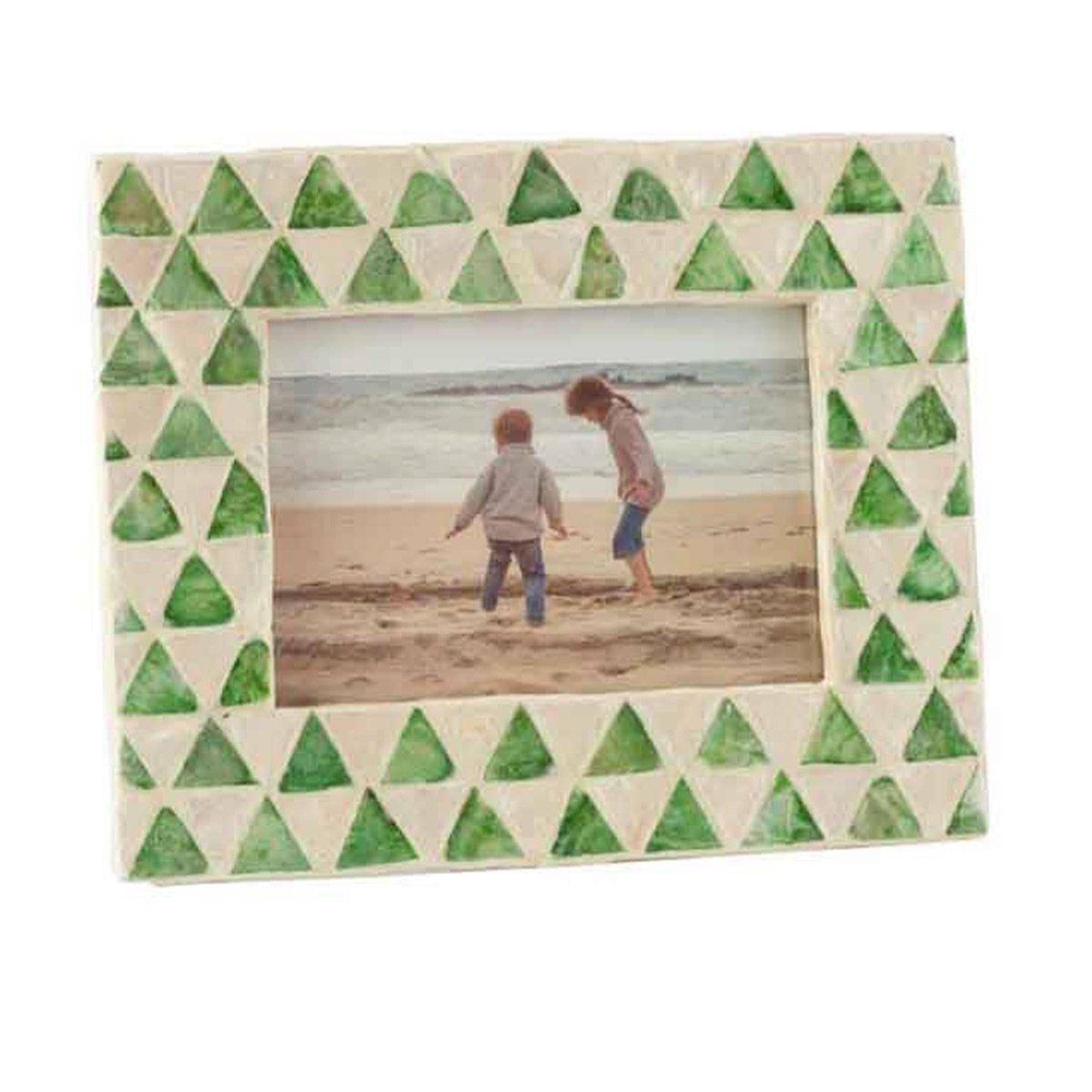Cadre Photo en Bois Déco "Nuye" 10x15cm Vert - Image 1
