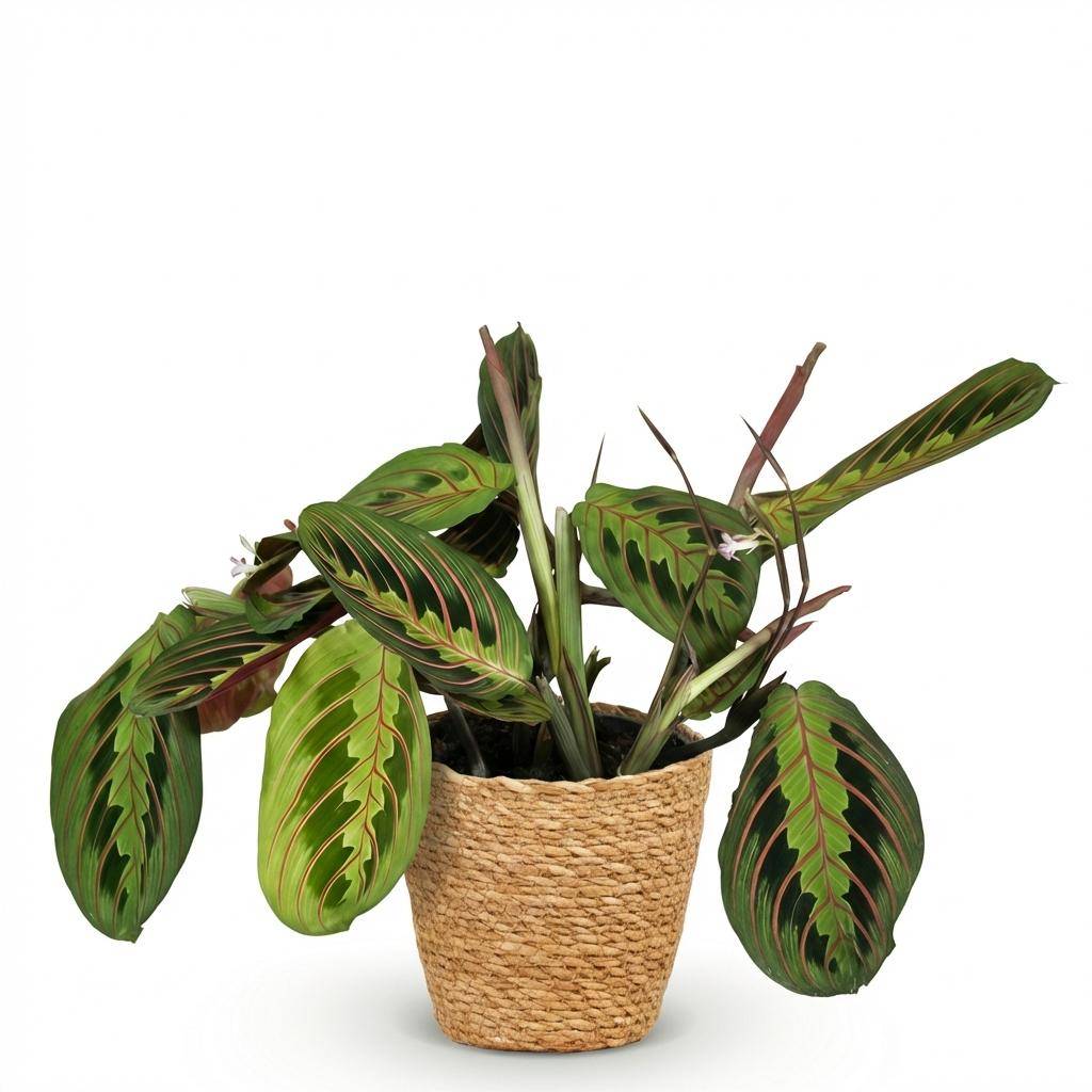 Maranta Fascinator Tricolour - Pet-friendly - Pot de 12cm - Hauteur 25cm - 1 plante - Panier - Plantes d'intérieur - Image 2
