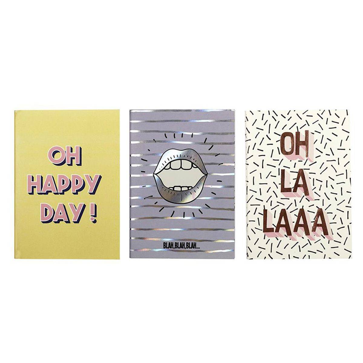 The Concept Factory - Lot de 3 Cahiers A6 "Pop" 10x15cm Multicolore - Image 1