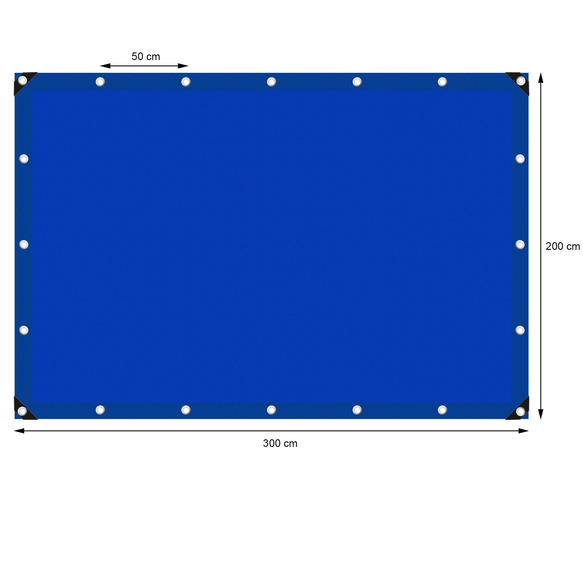 Ecd-Germany - Bâche de Protection Imperméable à l'Eau avec Oeillets - 2x3m 6m² 180g/m²- Polyéthylène PE Bleu - Résistant à la Moisissure - Image 5