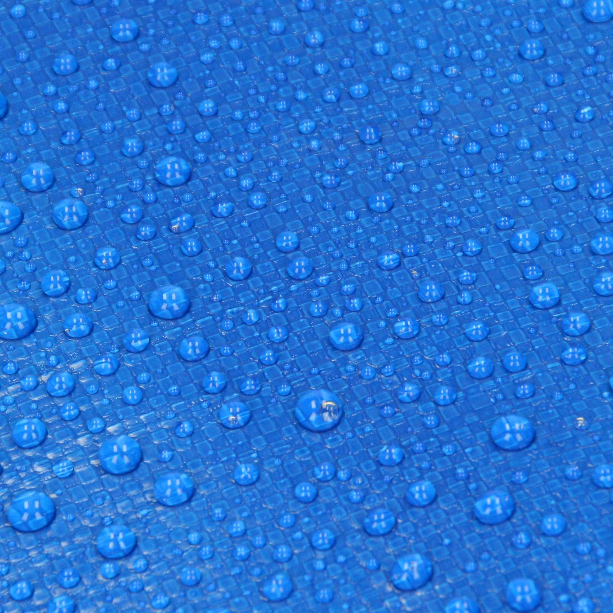 Ecd-Germany - Bâche de Protection Imperméable à l'Eau avec Oeillets - 2x3m 6m² 180g/m²- Polyéthylène PE Bleu - Résistant à la Moisissure - Image 4