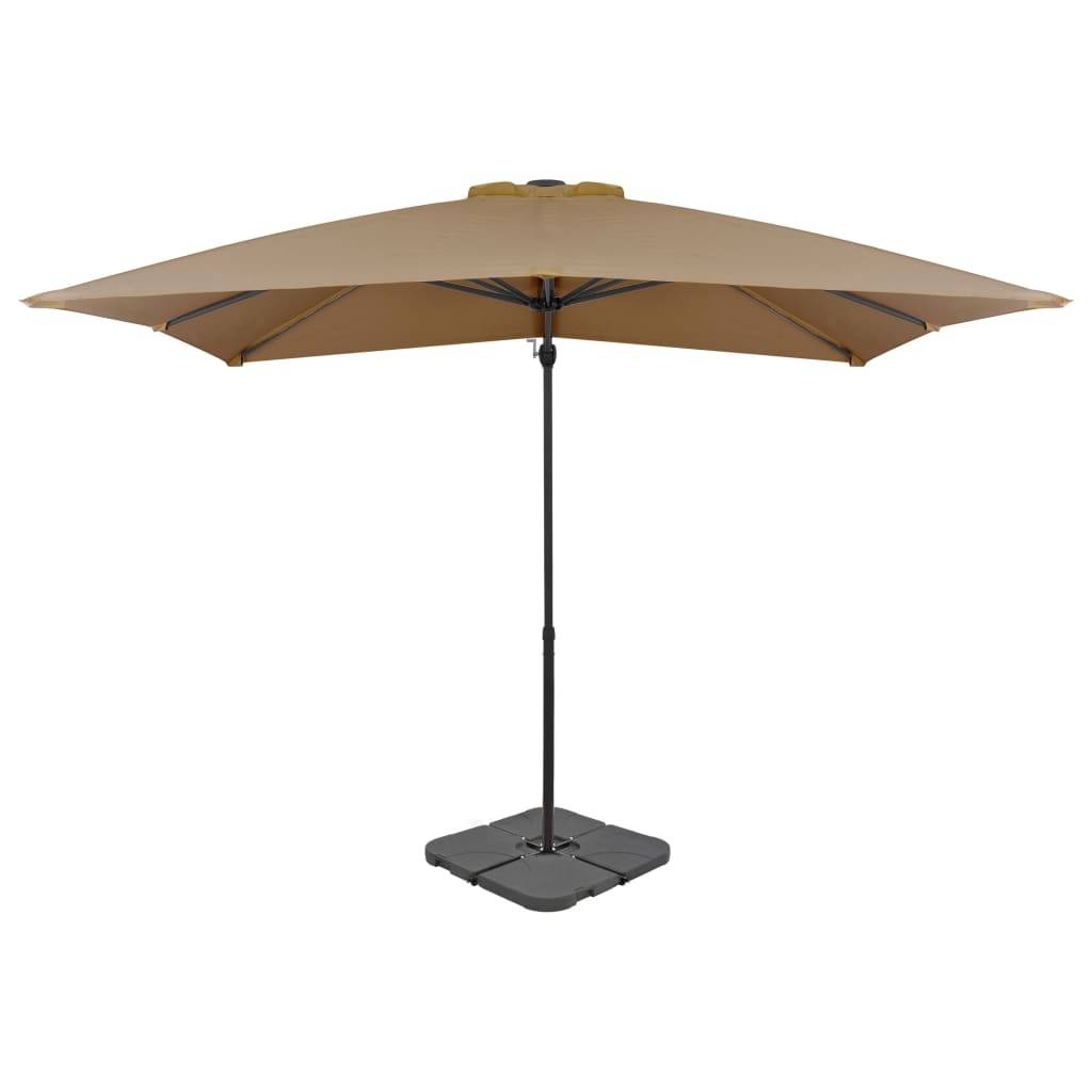 Helloshop26 - Parasol d'extérieur avec base portable 2,5 x 2,5 cm taupe - Image 1
