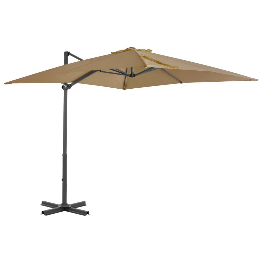 Helloshop26 - Parasol d'extérieur avec base portable 2,5 x 2,5 cm taupe - Image 2