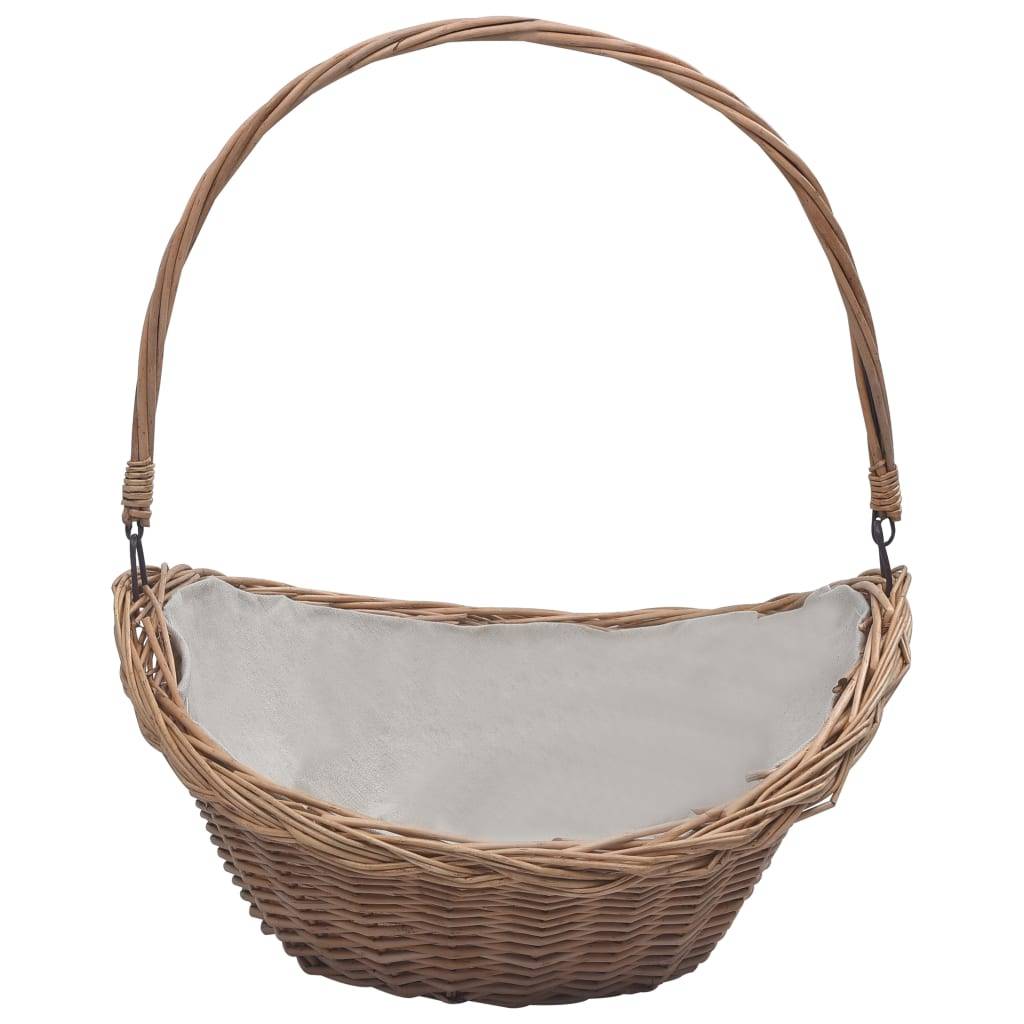 Panier de marché en osier avec anse pour bois ou courses 57 cm – ComfortXL Outdoor Living - Image 2
