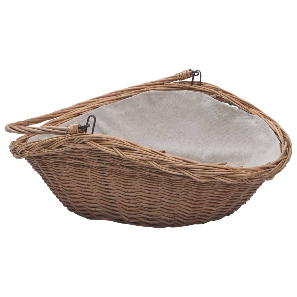 Panier de marché en osier avec anse pour bois ou courses 57 cm – ComfortXL Outdoor Living - Image 4