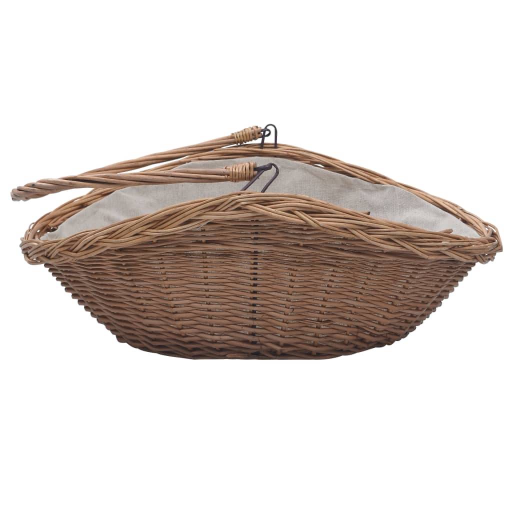 Panier de marché en osier avec anse pour bois ou courses 57 cm – ComfortXL Outdoor Living - Image 5