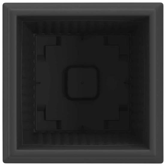 Lot de 24 Pots de Fleurs Carrés Plastique pour Terrasse Balcon 20x20x16 cm Noir - ComfortXL Outdoor Living - Image 7