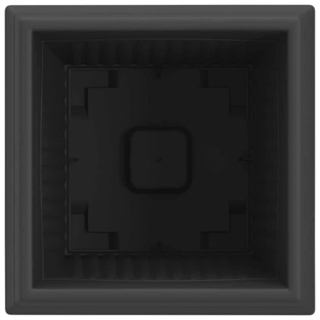 Lot de 24 Pots de Fleurs Carrés Plastique pour Terrasse Balcon 20x20x16 cm Noir - ComfortXL Outdoor Living - Image 7