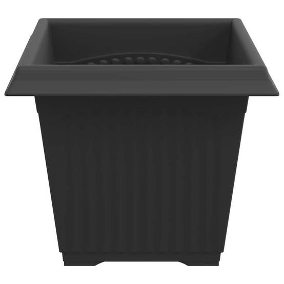 Lot de 24 Pots de Fleurs Carrés Plastique pour Terrasse Balcon 20x20x16 cm Noir - ComfortXL Outdoor Living - Image 6