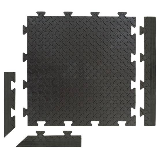 Dalle clipsable en PVC Motif "grain de riz" - Noir 50 x 50 cm - ArtPlast - Image 9