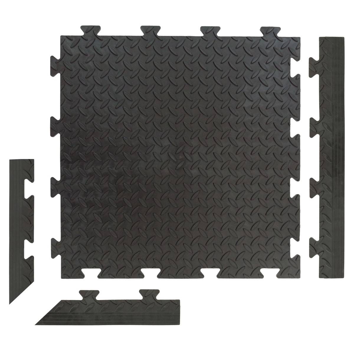 Dalle clipsable en PVC Motif "grain de riz" - Noir 50 x 50 cm - ArtPlast - Image 9