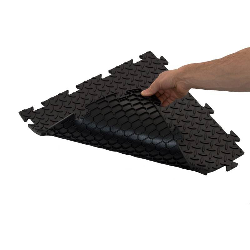 Dalle clipsable en PVC Motif "grain de riz" - Noir 50 x 50 cm - ArtPlast - Image 5