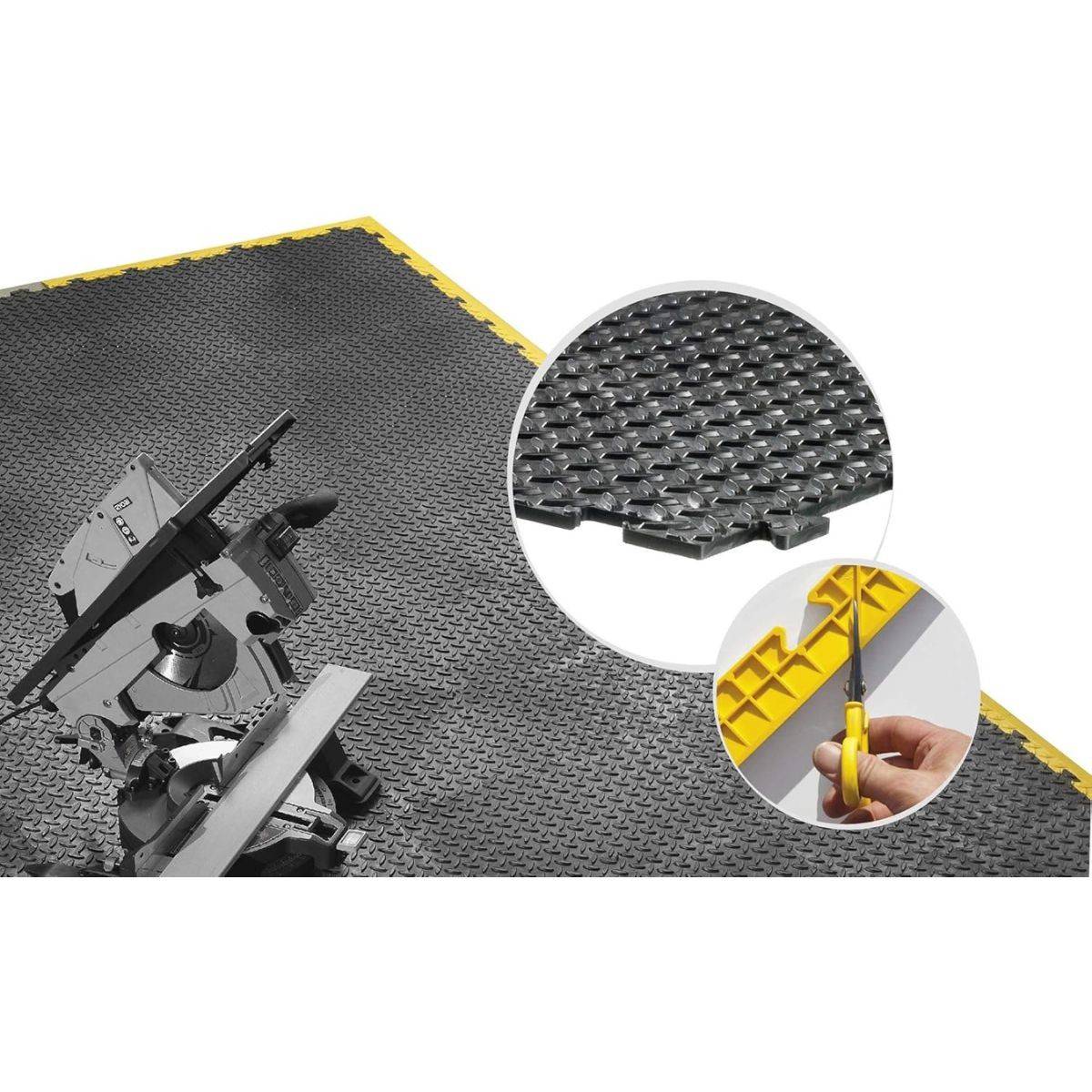 Dalle clipsable en PVC Motif "grain de riz" - Noir 50 x 50 cm - ArtPlast - Image 6