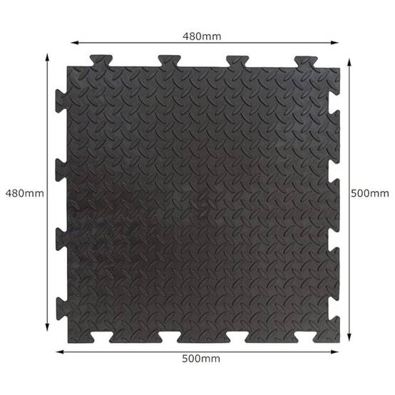 Dalle clipsable en PVC Motif "grain de riz" - Noir 50 x 50 cm - ArtPlast - Image 8