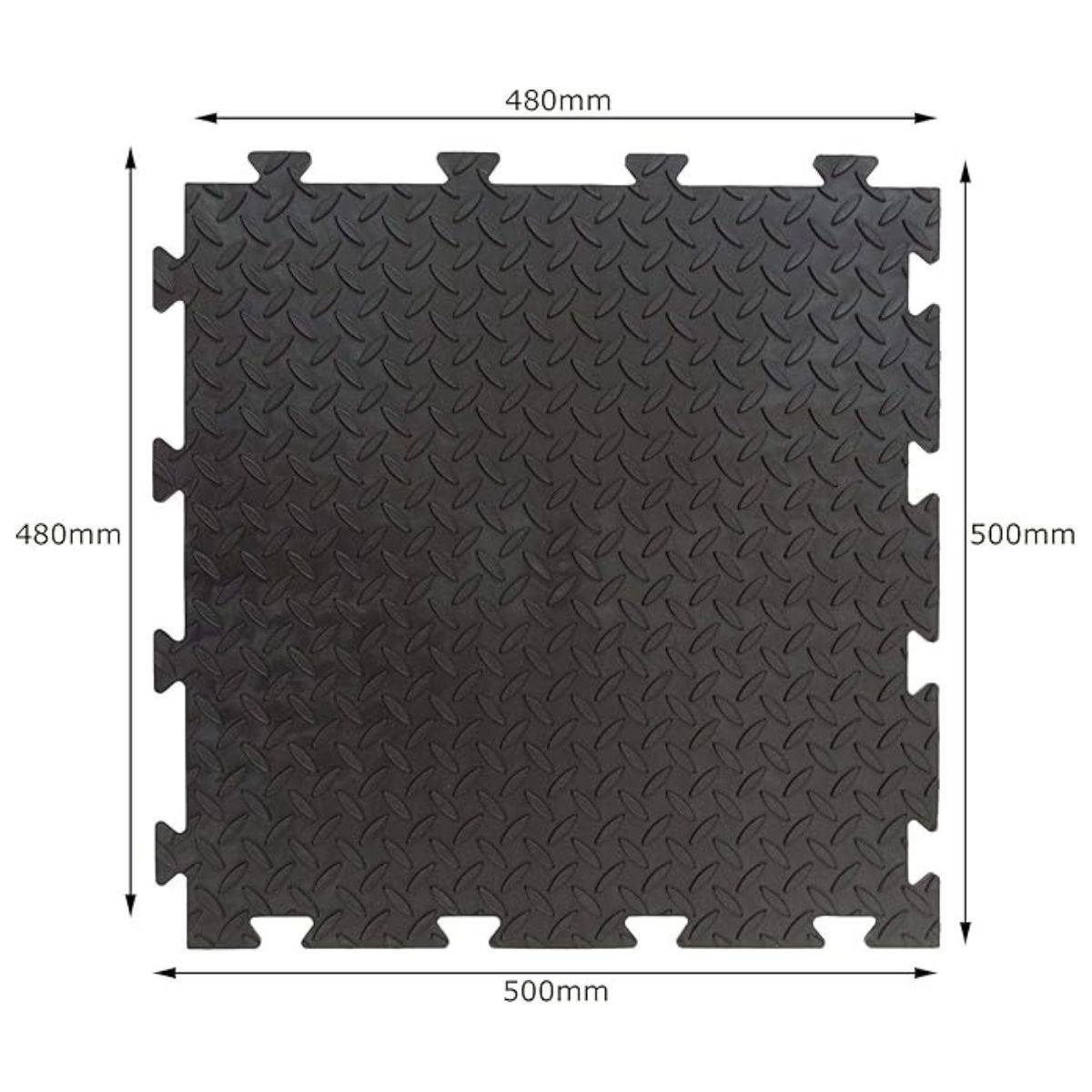 Dalle clipsable en PVC Motif "grain de riz" - Noir 50 x 50 cm - ArtPlast - Image 8
