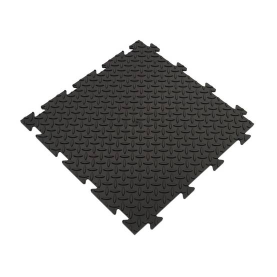 Dalle clipsable en PVC Motif "grain de riz" - Noir 50 x 50 cm - ArtPlast - Image 1