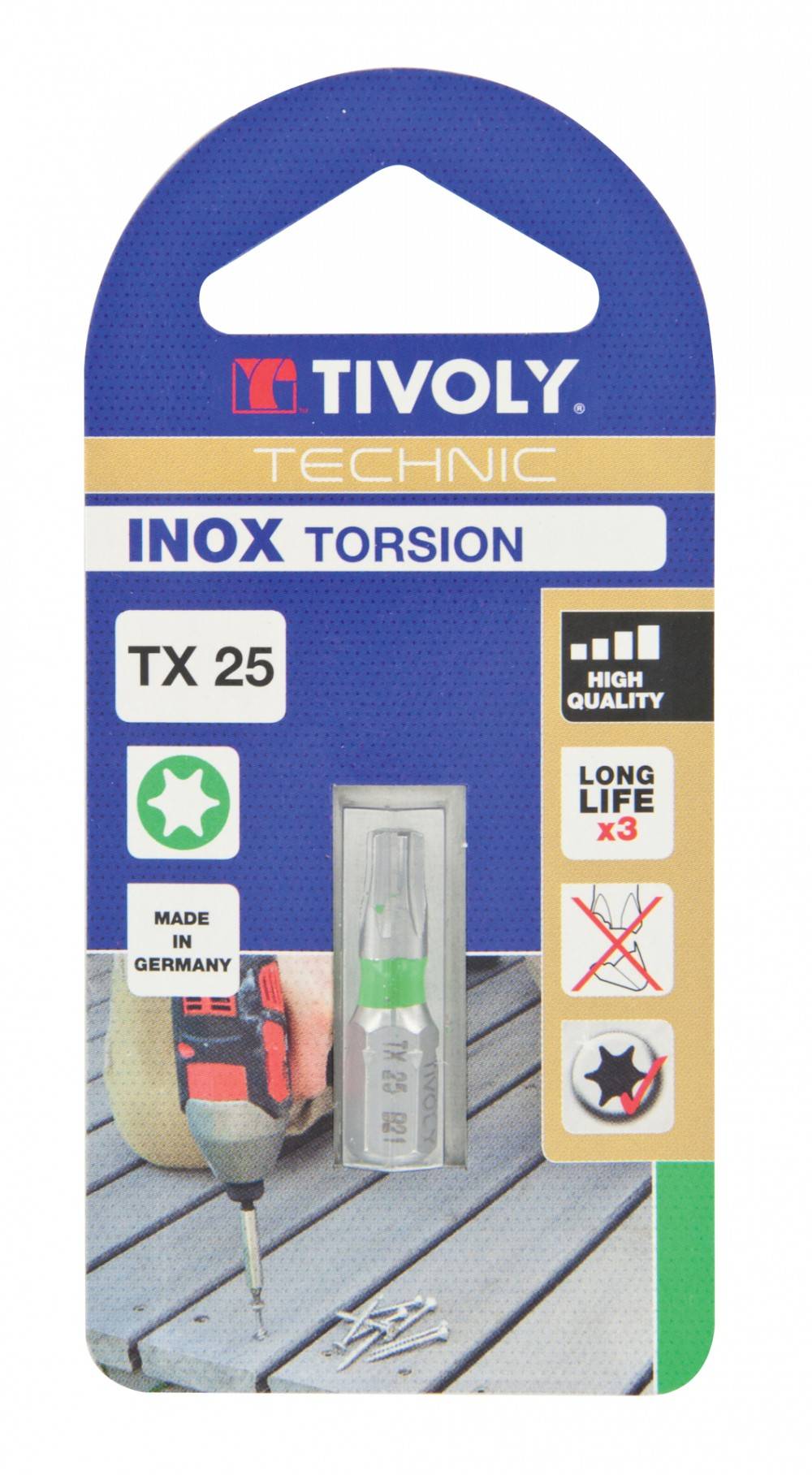 Tivoly - Embout de vissage torx inox n° 25 TIVOLY 11524522500 - Image 2