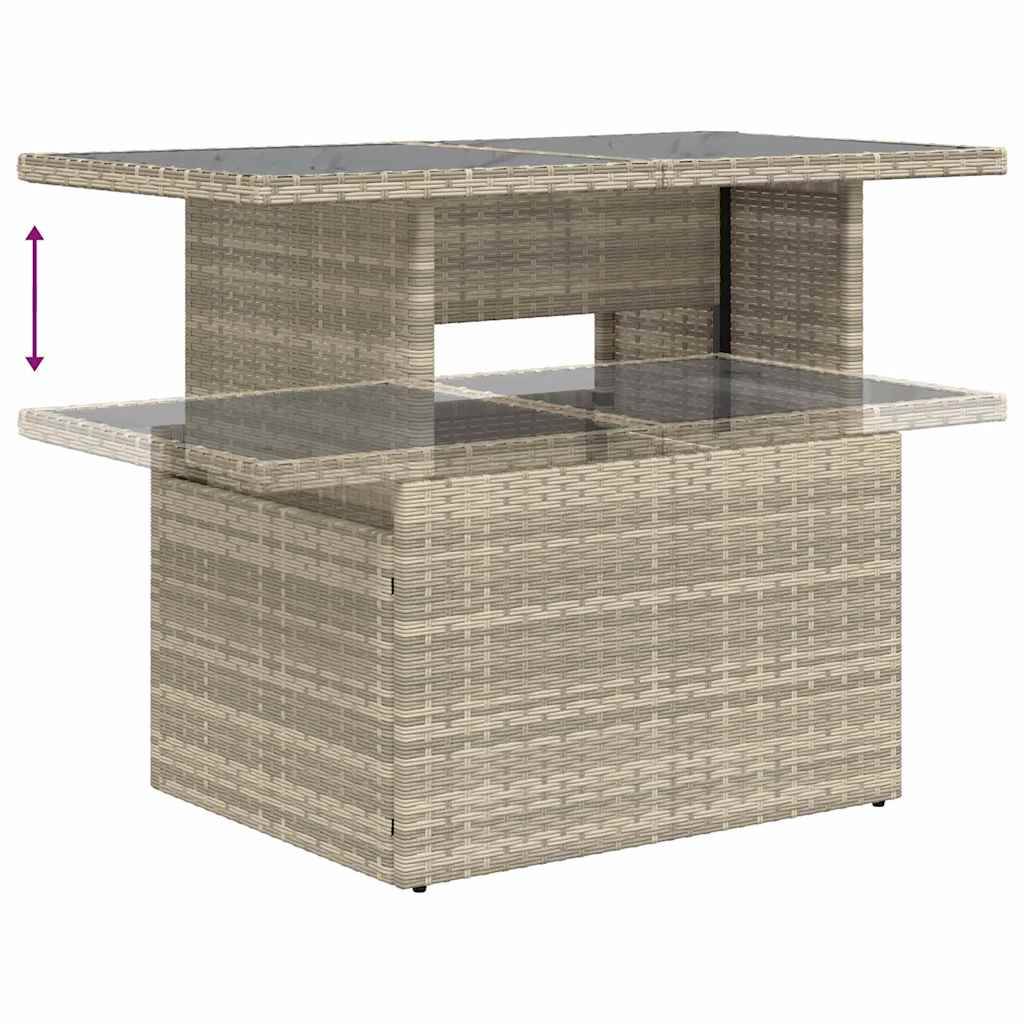 ComfortXL - Petit salon de jardin 5 places en poly rotin avec coffres de rangement pour balcon Gris Clair – ComfortXL Outdoor Living - Image 8
