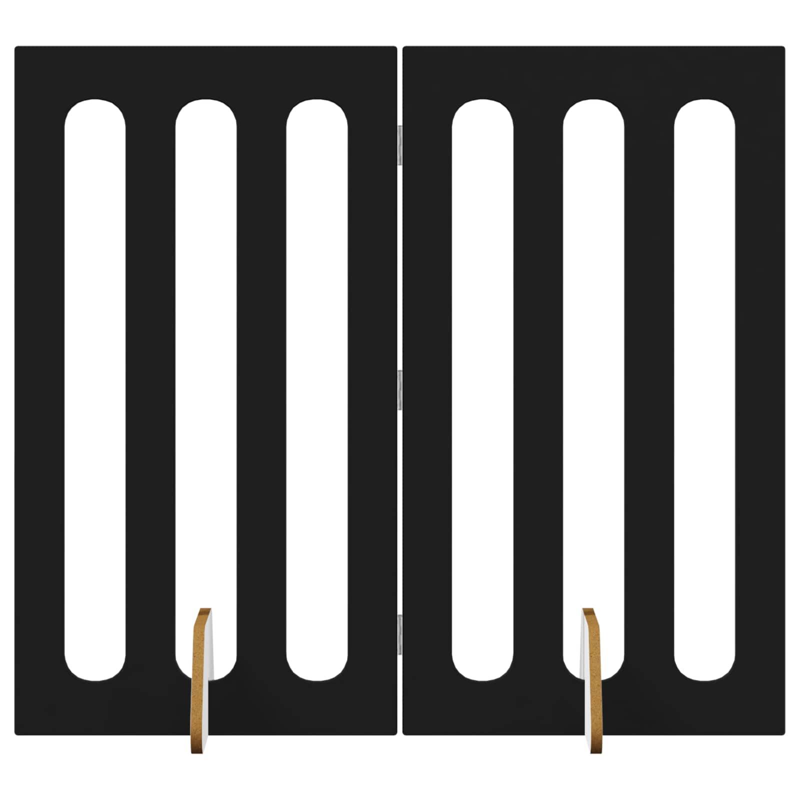PANGIVO - Clôture pour animaux bois d'ingénierie noir 100.5 x 38 x 90 cm - PANGIVO - Image 2