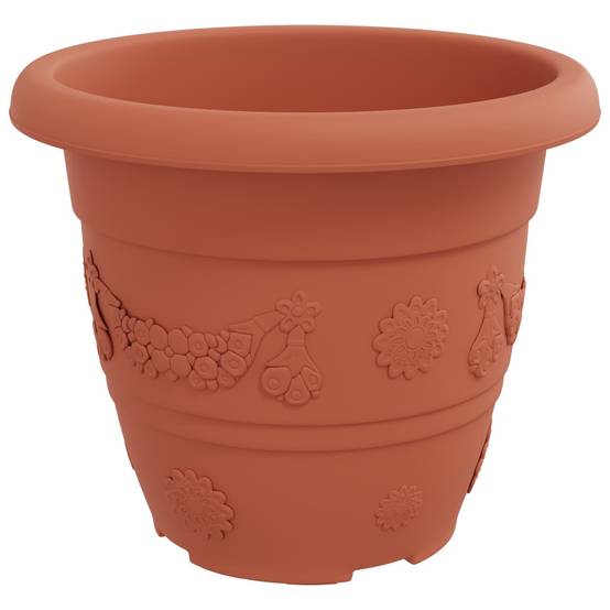 Pots de plantes 6 pcs | Bac à fleurs Rouge brique Ø 26 x 21.5 cm Plastique - Image 6