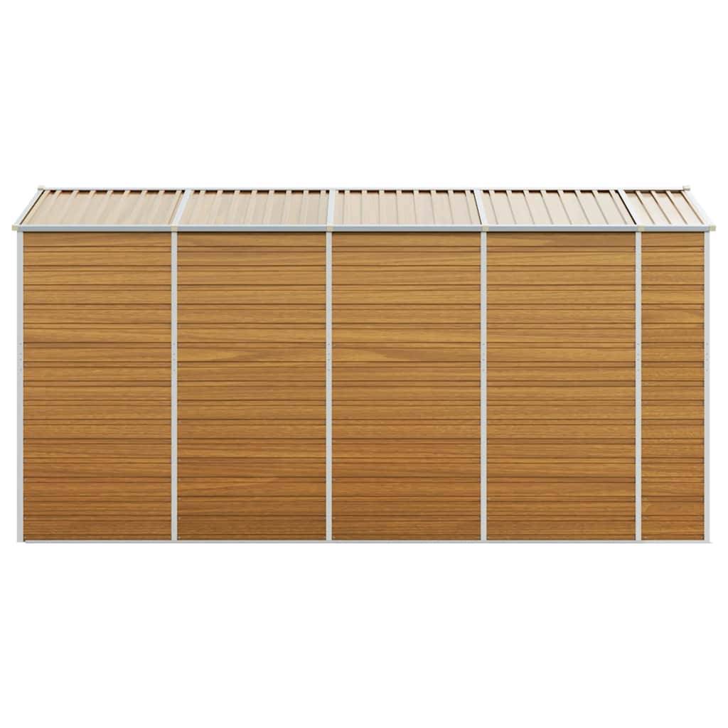 Vidaxl - Abri de jardin marron clair 191x385x198 cm acier galvanisé vidaXL 3188278 - Image 7