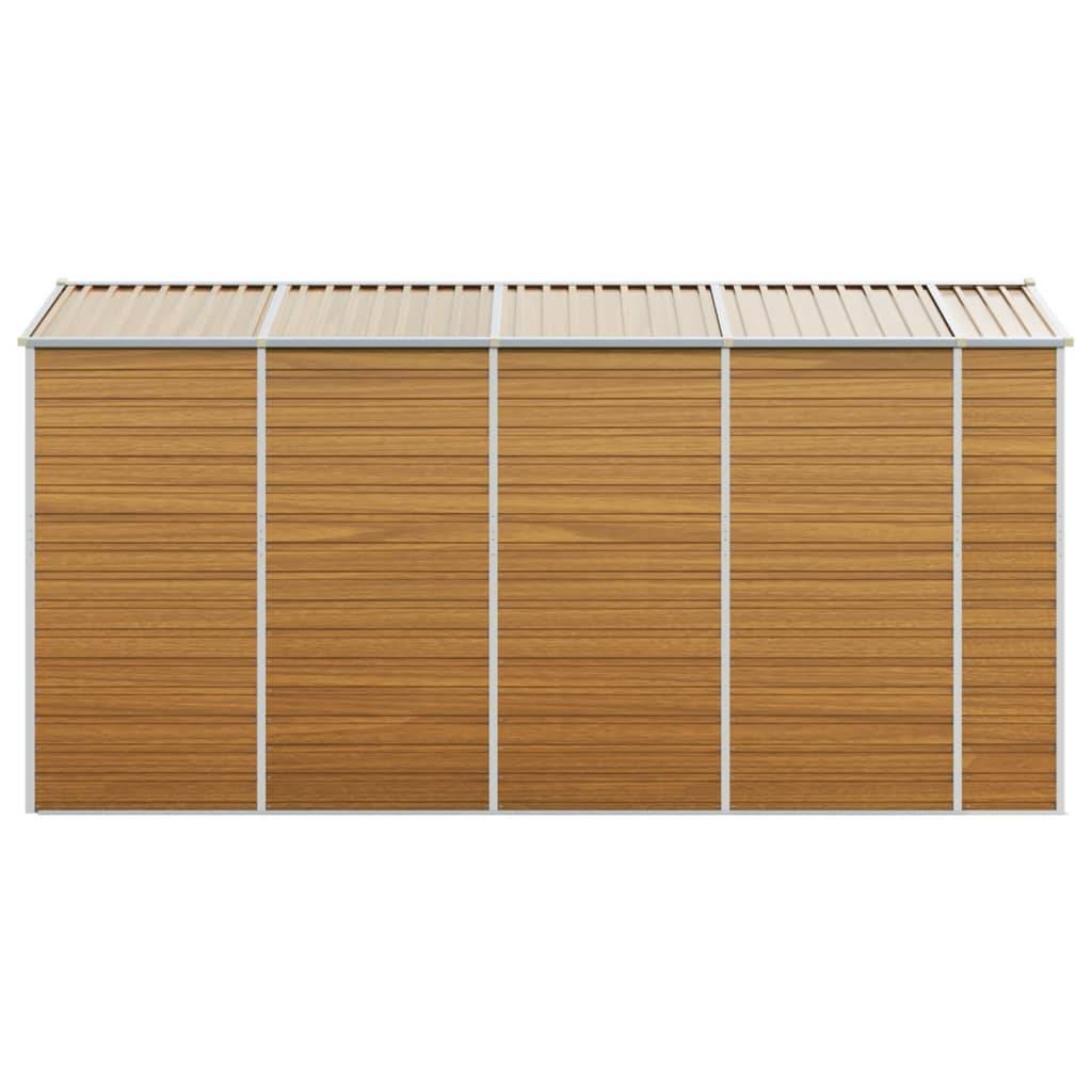 Vidaxl - Abri de jardin marron clair 191x385x198 cm acier galvanisé vidaXL 3188278 - Image 7