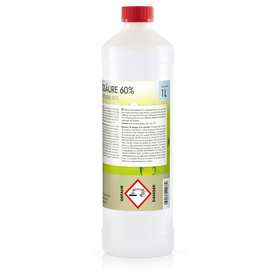 Acide Acétique 60% Höfer Chemie® en bouteille de 1 L x 1 - Image 4