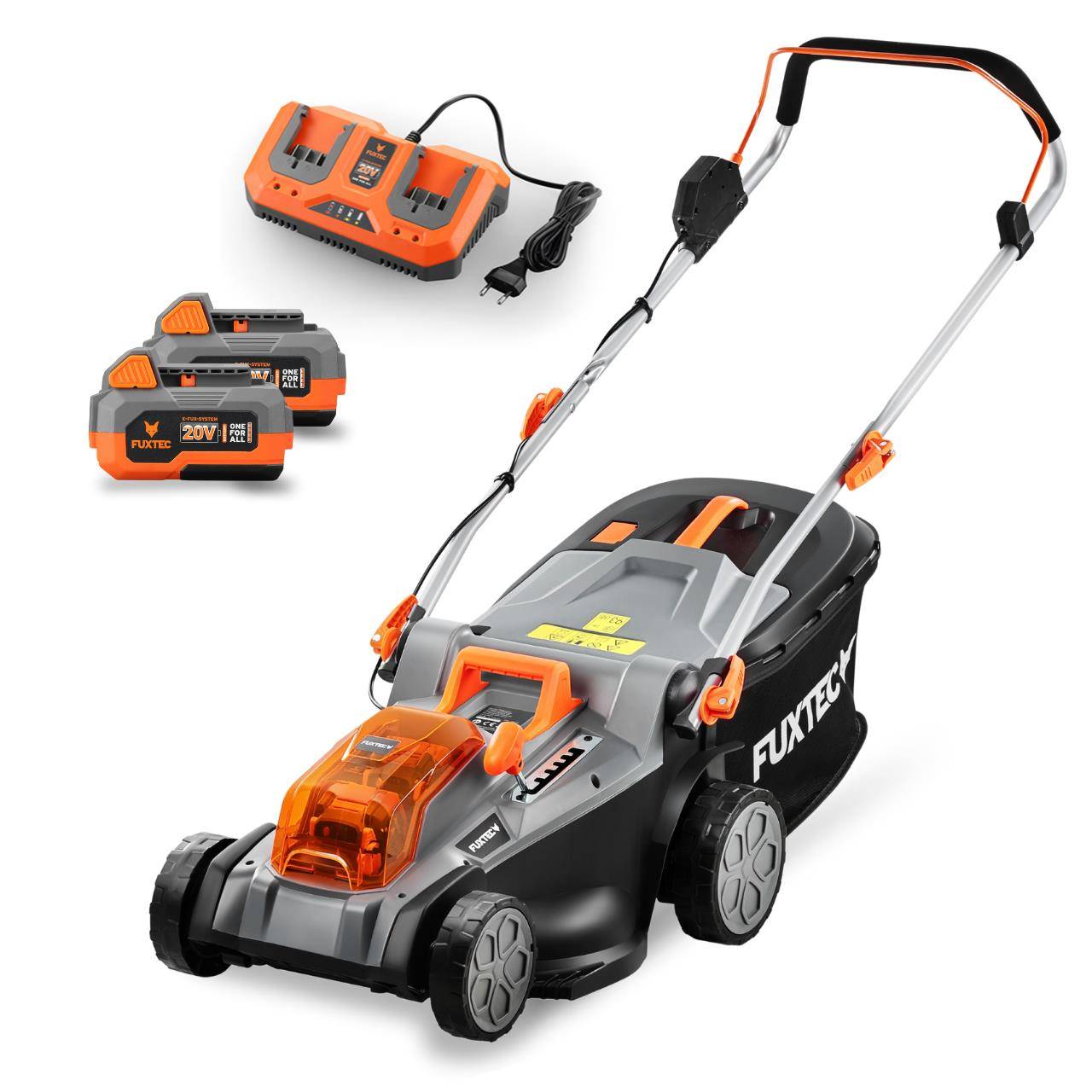 FUXTEC - Tondeuse à gazon sans fil 40 V coupe 43 cm bac 40 L avec 2 batteries 4 Ah FX-E2RM43 - Fuxtec - Image 1