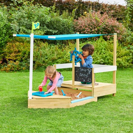 Tp Toys - Bac à sable enfant bateau pirate AHOY bois FSC® - Image 1