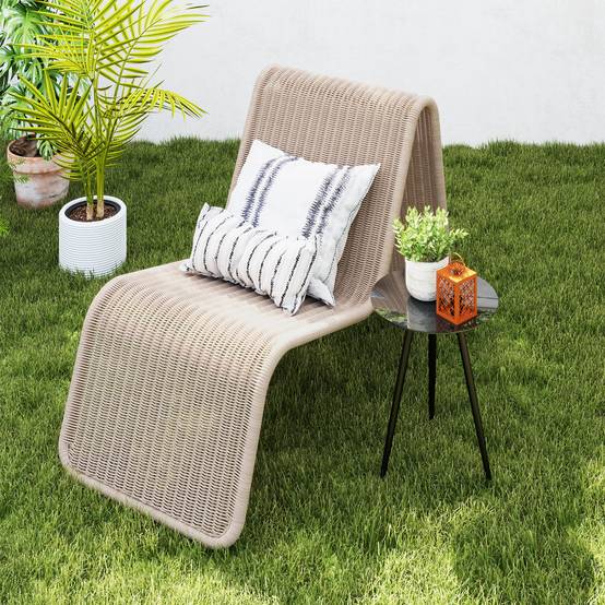 Petite table basse ronde extérieur acier et verre trempé patio pieds réglables Ø40cm noir - ComfortXL Outdoor Living - Image 4